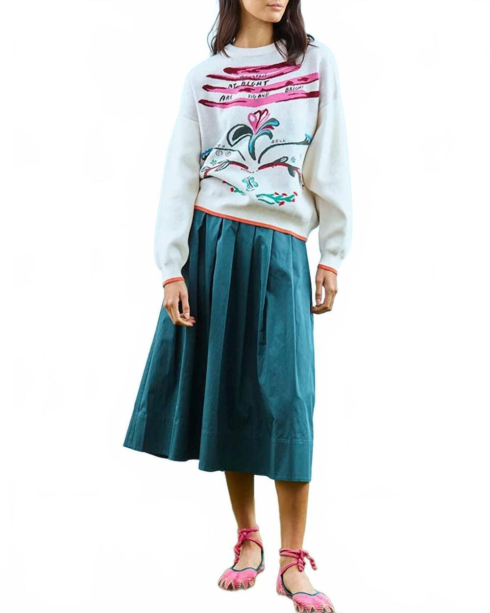 NEW HUNTER BELL elizabeth sweater in anniversary print